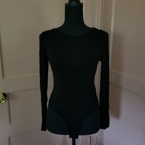 Fashion Nova Black Long Sleeve Bodysuit